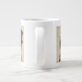 Graue Katze mit Top Hat Jumbo-Tasse (Rückseite)