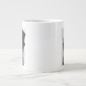 Graue Katze mit Top Hat Jumbo-Tasse (Vorderseite)