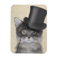 Graue Katze mit Top Hat