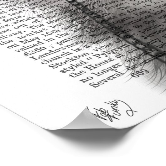 Graue Katze mit Top Hat Poster (Ecke)