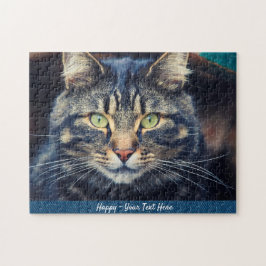 Graue Katze oder Geschenkgutscheine für Begleiter  Puzzle