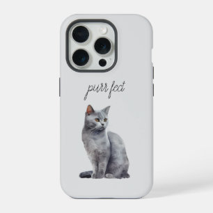 Graue Katze Schnurren iPhone 15 Pro Hülle