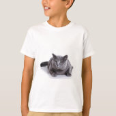 Graue Katze T-Shirt (Vorderseite)