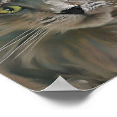 Graue Katze, Werteplakat (Matte) Poster (Ecke)