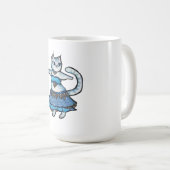 Graue Katzen Bauchtänzerin Kaffeetasse (VorderseiteRechts)