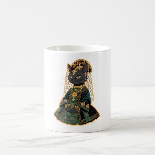 Graue Katzen-Braut-Göttin-Kaffeetasse Kaffeetasse (Mittel)
