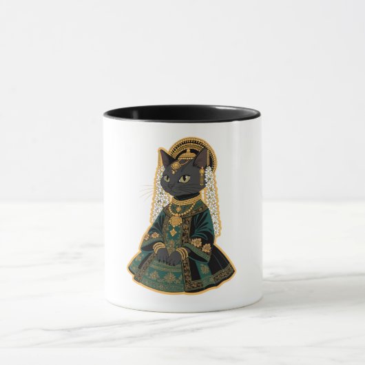 Graue Katzen-Braut-Göttin-Kaffeetasse Tasse (Zentrum)