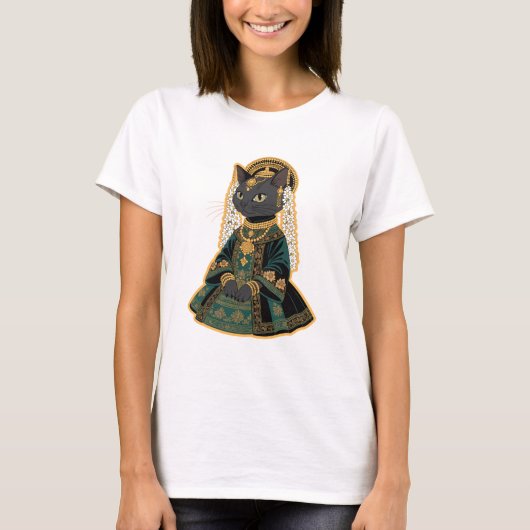 Graue Katzen-Braut-Göttin T-Shirt (Vorderseite)