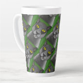 Graue Katzen-Latte-Mug Milchtasse (Linke Ecke)