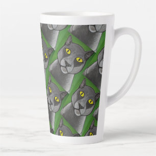 Graue Katzen-Latte-Mug Milchtasse