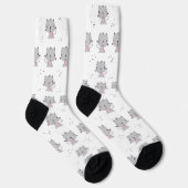 Graue Katzen Socken (Rechts)