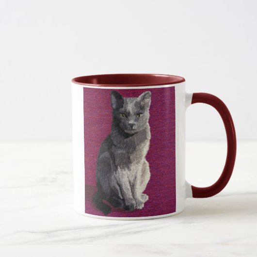 Graue Katzen-Tasse Tasse (Rechts)