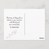 Graue Katzen - Verlust aus der Tiermedizin Postkarte (Rückseite)