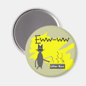 Graue Katzenkunst - Unglaublich witzig Stinky Litt Magnet (Vorderseite/Rückseite)