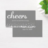 Graue Kaublase Hochzeit Brunch Bar Drink Ticket (Schreibtisch)