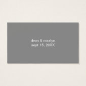 Graue Kaublase Hochzeit Brunch Bar Drink Ticket (Rückseite)