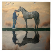 Graue Keramik OTTB Fliese (Vorderseite)