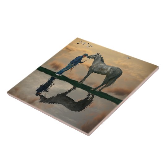 Graue Keramik OTTB Fliese (Seite)