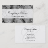 Graue Kieselsteine aus glasklarem Boden Visitenkarte (Vorne/Hinten)