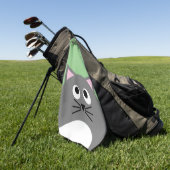 Graue Kitty Katze Golfhandtuch (Gras)