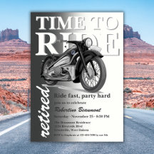 Graue klassische Motorradfahrt-Rentnerparty