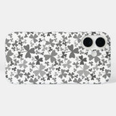 Graue Kleeblätter Case-Mate iPhone Hülle (Rückseite (Horizontal))