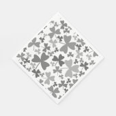 Graue Kleeblätter Serviette (Ecke)