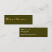 Graue, kleine, berufliche, fette Typengestaltung Mini Visitenkarte (Vorne/Hinten)