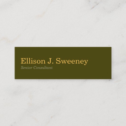 Graue, kleine, berufliche, fette Typengestaltung Mini Visitenkarte (Vorderseite)