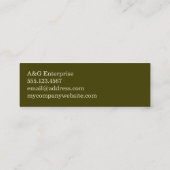 Graue, kleine, berufliche, fette Typengestaltung Mini Visitenkarte (Rückseite)