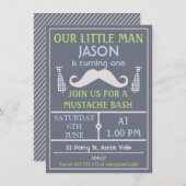 Graue kleine einladung (Vorne/Hinten)