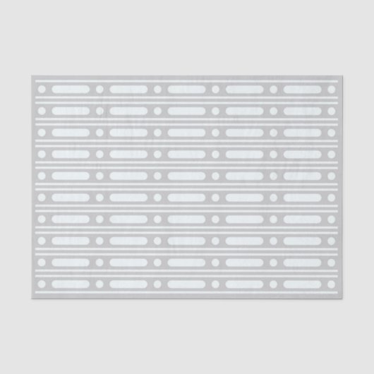 Graue Knochenintarsien-Punkte-Rand-Dekorationspapi Seidenpapier (Vorderseite)