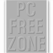 Graue Kontur-Aufkleber für PC Free Zone Aufkleber (Vorderseite)