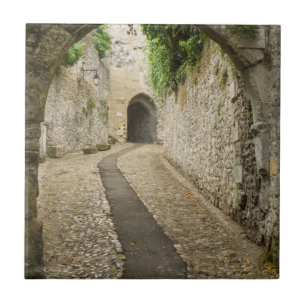 Graue Kopfsteinpflasterstraße, Frankreich Fliese