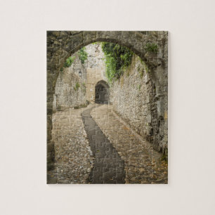 Graue Kopfsteinpflasterstraße, Frankreich Puzzle