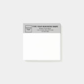 Graue Kopfzeile des White Square Post-it Klebezettel (Vorderseite)