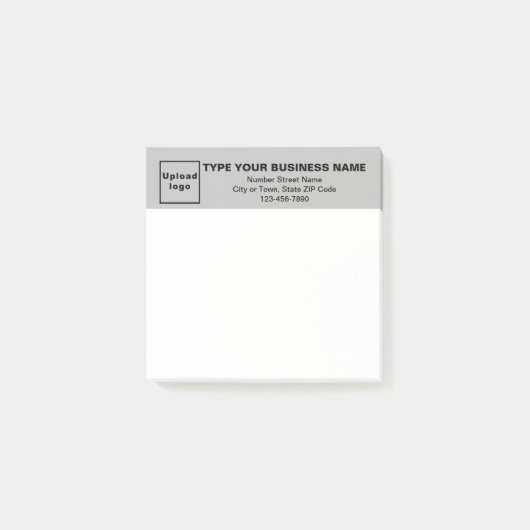 Graue Kopfzeile des White Square Post-it Klebezettel (Vorderseite)
