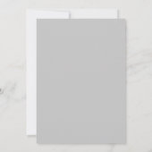 Graue Korallenblatt-Hochzeit Einladung (Rückseite)