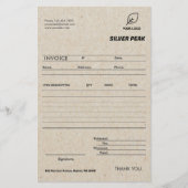 Graue Kraft Business Invoice Form Quotation (Vorderseite)