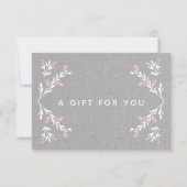 Graue Kraft Holiday-Geschenkbescheinigung (Vorderseite)