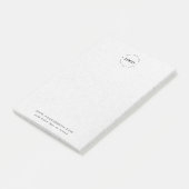 Graue Kraft Ihr benutzerdefiniertes Firmenlogo und Post-it Klebezettel (angewinkelt)