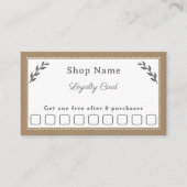 Graue, Kraft- und Rustikale Treuekarte Visitenkarte (Vorderseite)