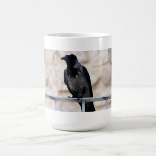 Graue Krähen-Tasse Kaffeetasse