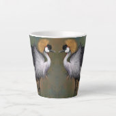 Graue Krane Bird Latte Tasse (Vorderseite)