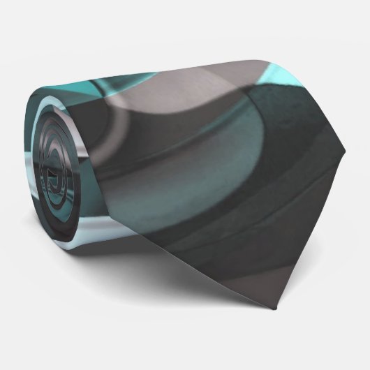 graue Krawatte 4 des Aqua (Gerollt)