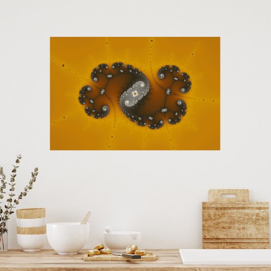 Graue Kreatur - Fraktal Poster (Küche)