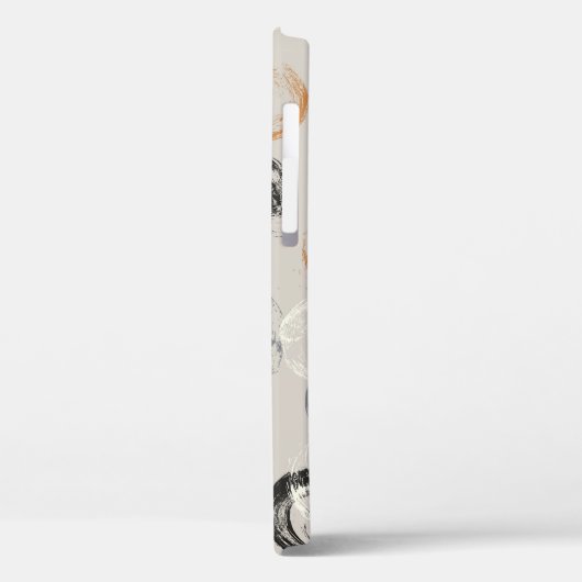 Graue Kreise: einfaches nahtloses Muster Case-Mate iPhone Hülle (Rückseite / Links)