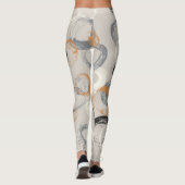 Graue Kreise: einfaches nahtloses Muster Leggings (Rückseite)