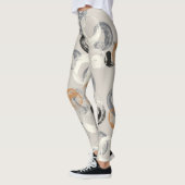 Graue Kreise: einfaches nahtloses Muster Leggings (Links)