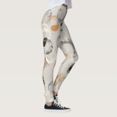 Graue Kreise: einfaches nahtloses Muster Leggings (Rechts)